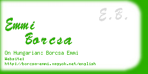 emmi borcsa business card